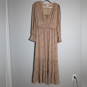 Altar's state floral nude maxi dress